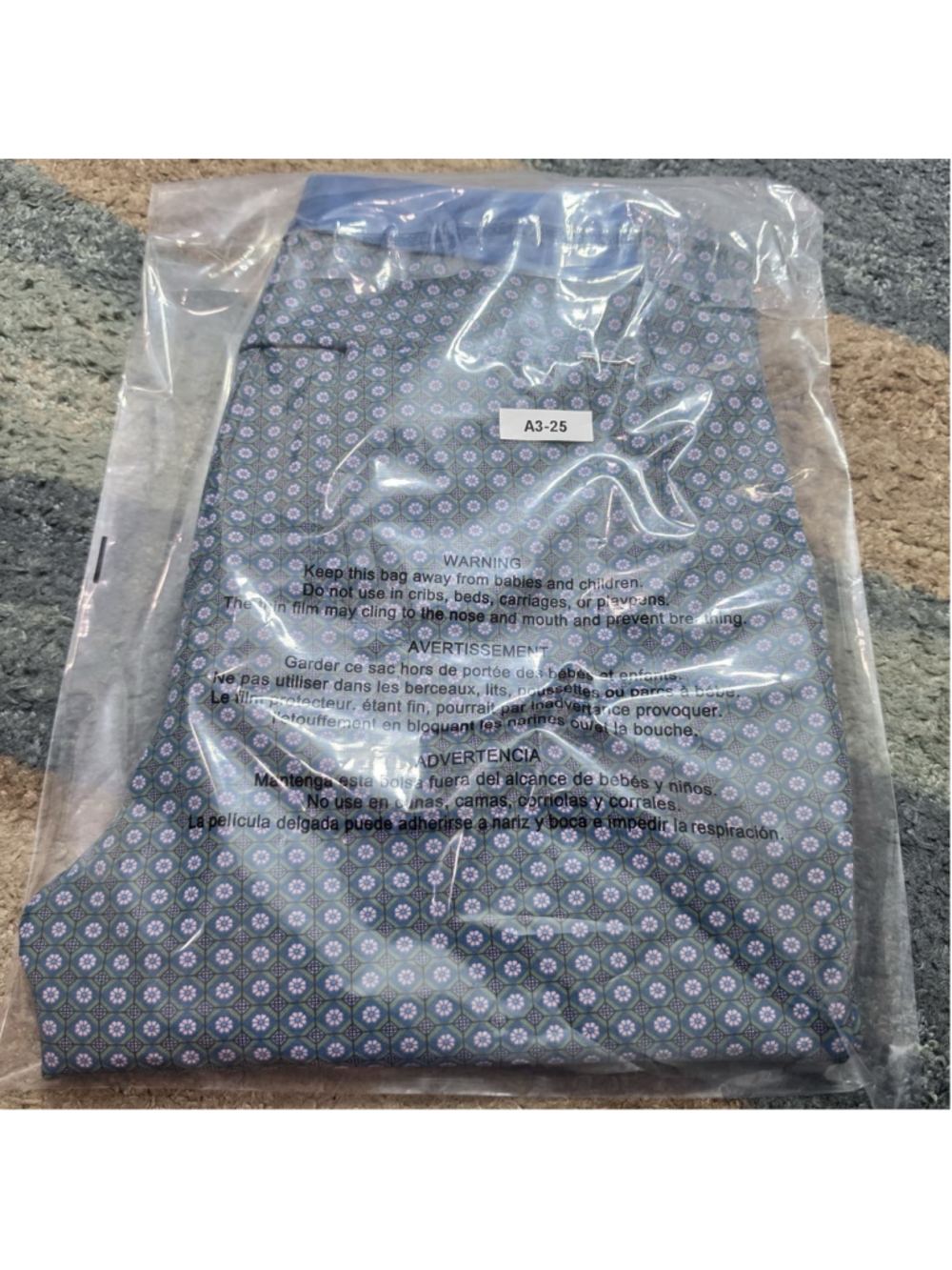 RLX Ralph Lauren Golf Pants Women's Size 4 Blue Diamond Print Stretch - Picture 13 of 13